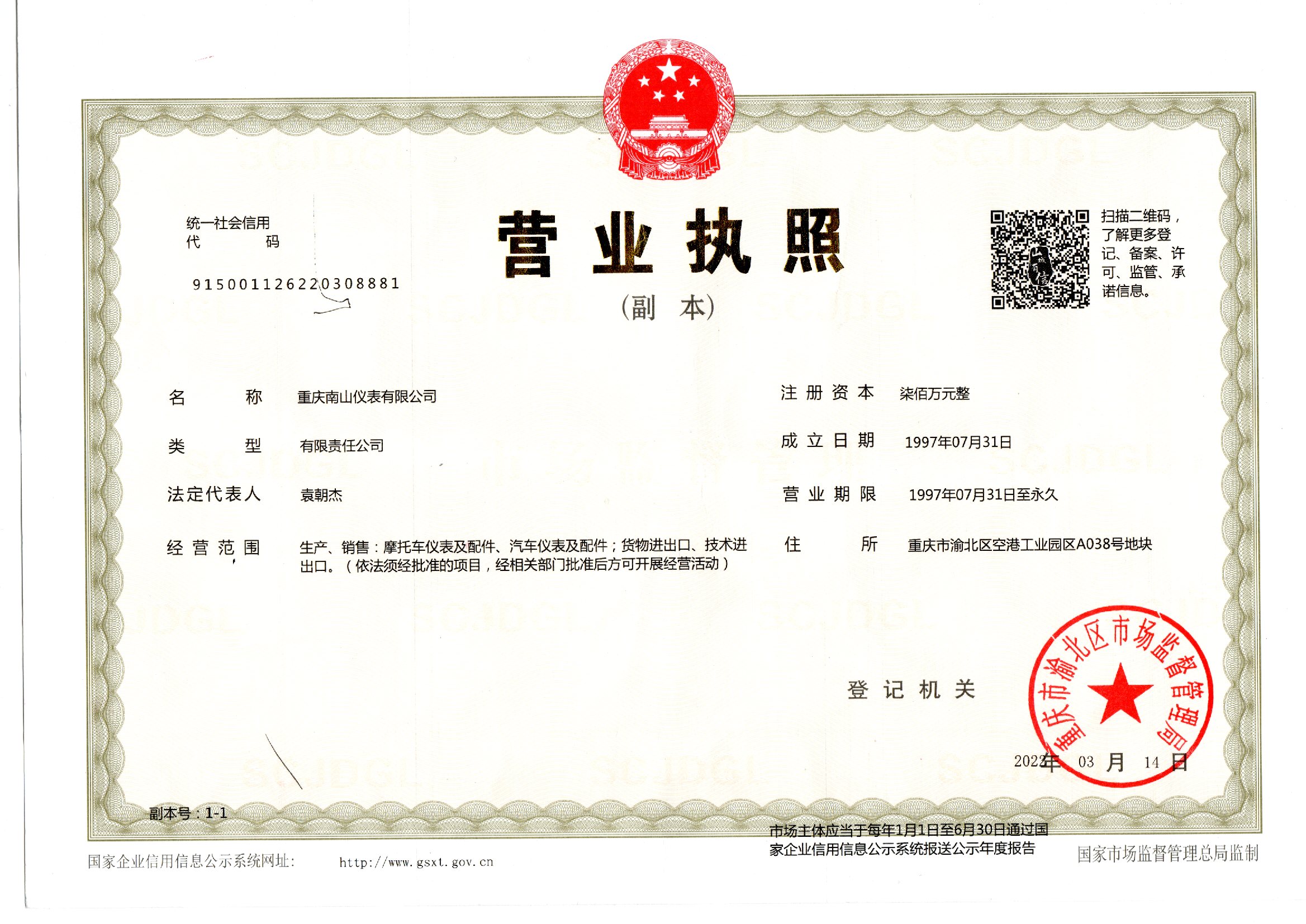 重慶南山儀表有限公司