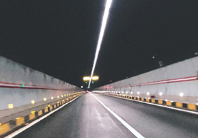 Road bridge tunnel