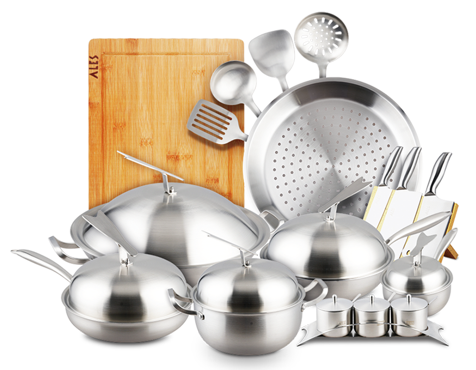 Multiply stainless steel cookware