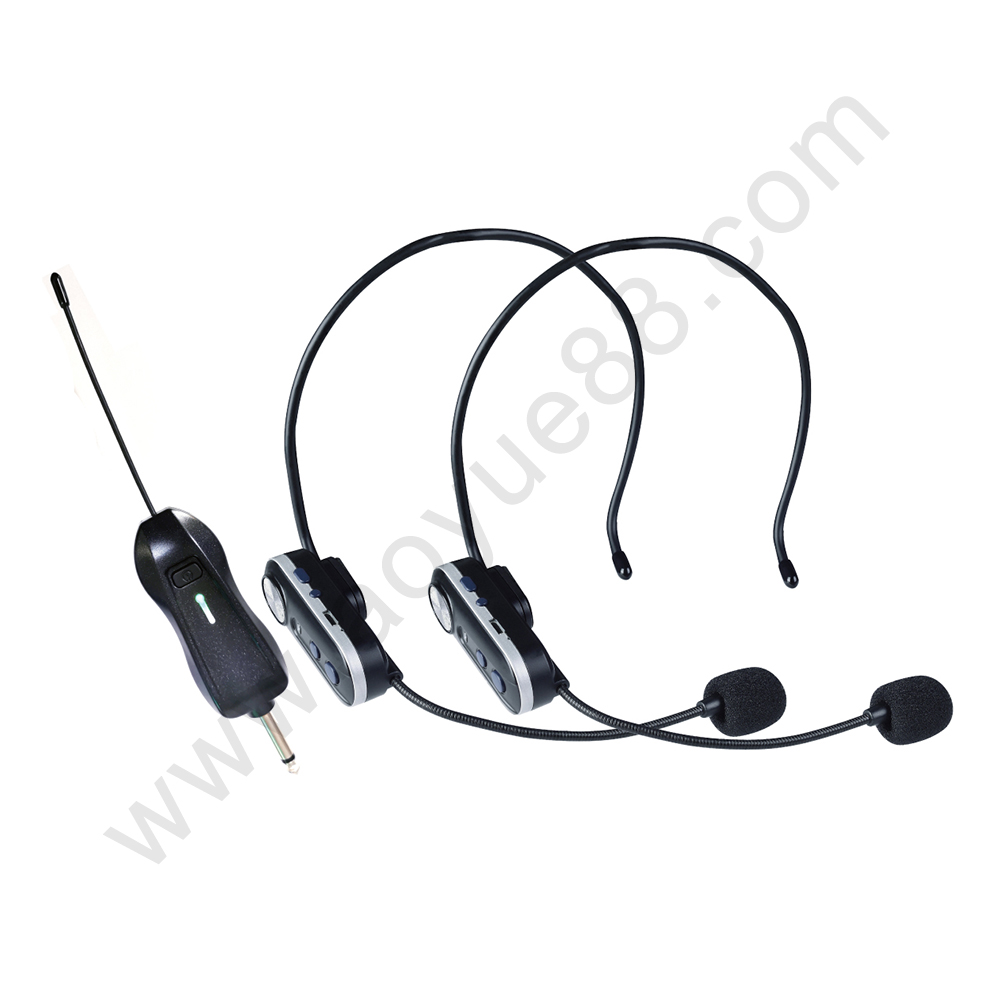 professional dual channel wireless headset microphone for mobile and amplifier teaching microphone