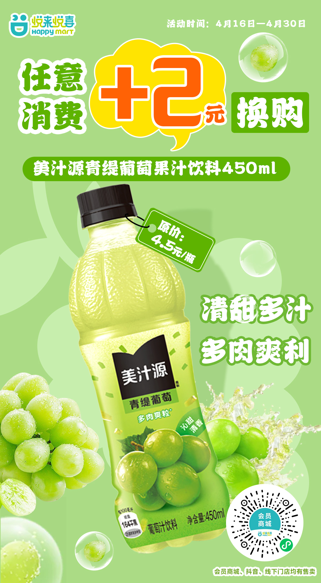 任意消費+2元換購