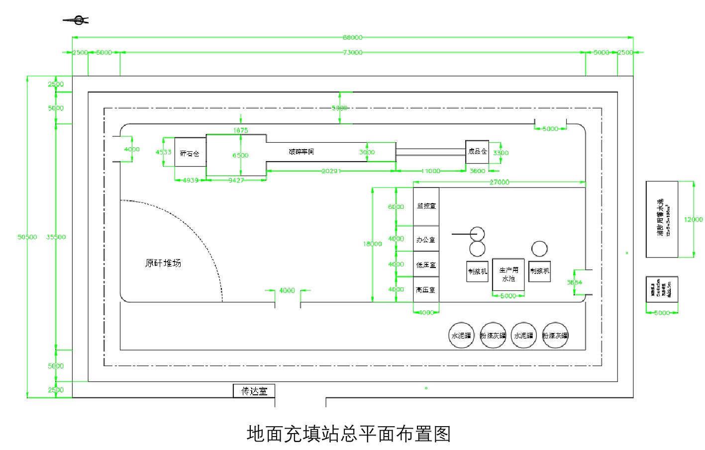 13地面充填站總平面布置圖