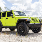 Jeep Wrangler JKU on Black Rhino Attica - matte black black bolts wheels rims - 18