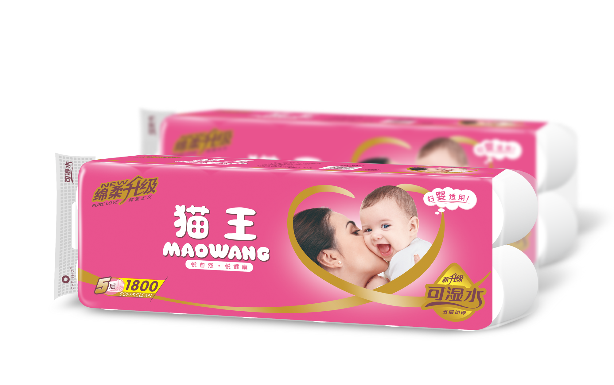 綿柔可濕水1800克短12卷(MR-26)