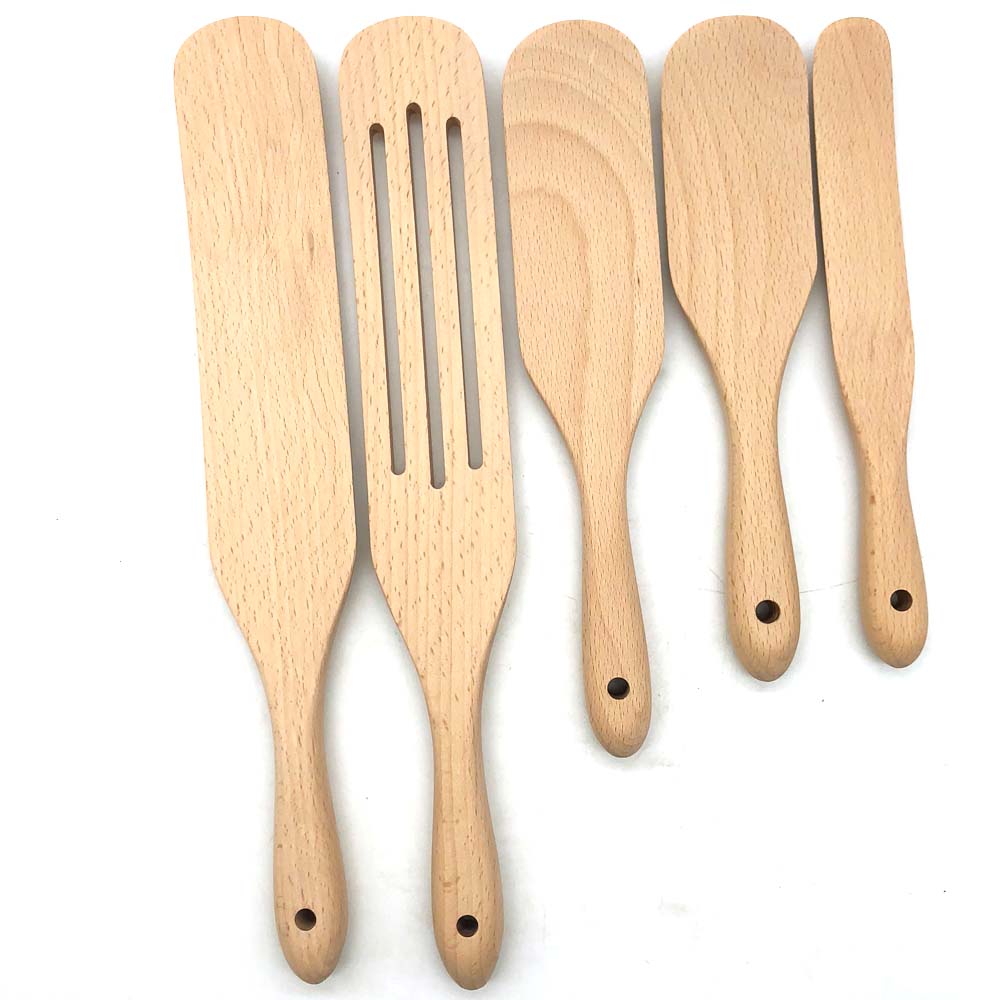 Wooden Spurtle Kitchen Tools Individual Cutlery Set