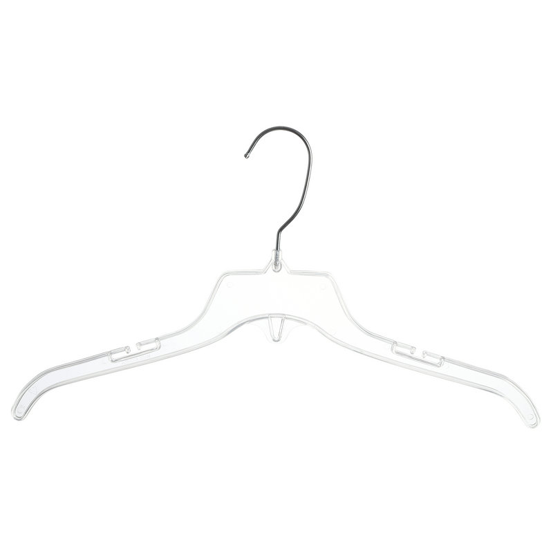 Hot sale custom color non slip transparent cheap plastic clothing hangers 485