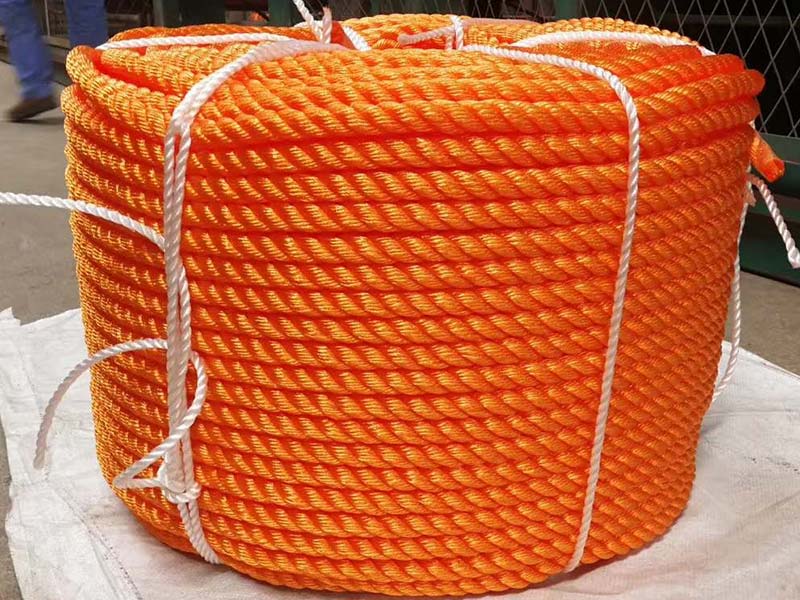 PP（聚乙烯圓絲）三股繩 橘紅色