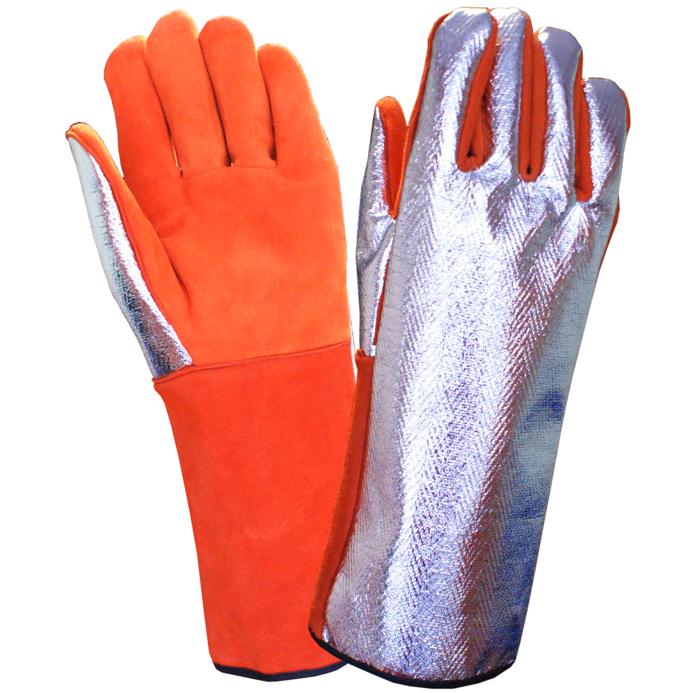 Heat-resistant welding gloves