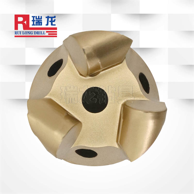 43三翼金剛石無(wú)芯鉆頭 PDC復合片鉆頭 瑞龍鉆具