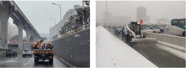 扫雪除冰显责任,迎风斗雪展担当