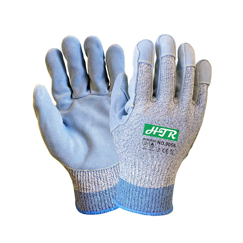 Leather palm anti-cut gloves