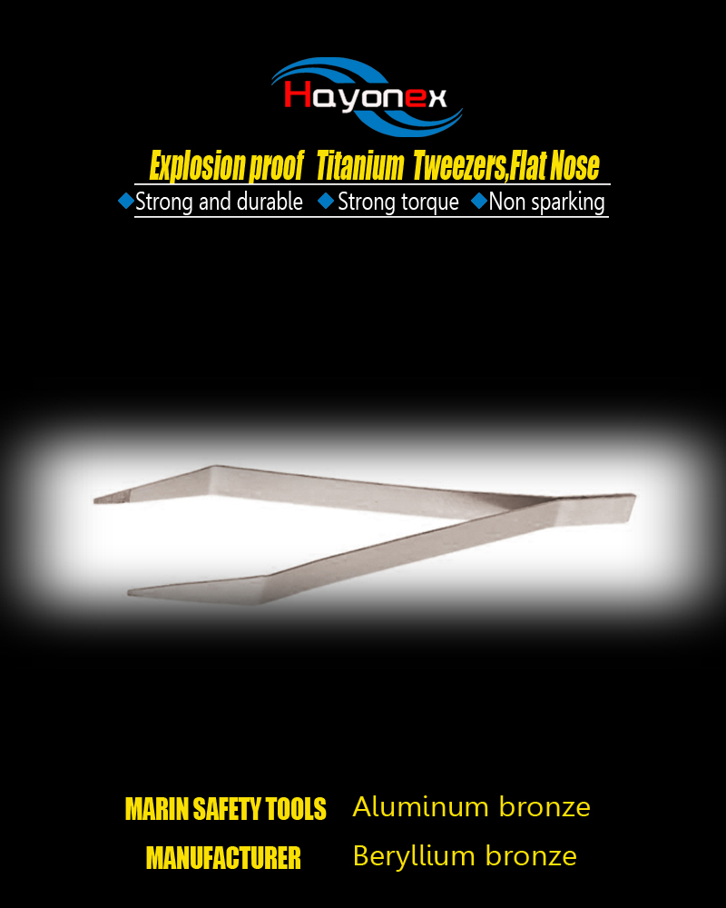 Titanium Tweezers,Flat Nose HY5016