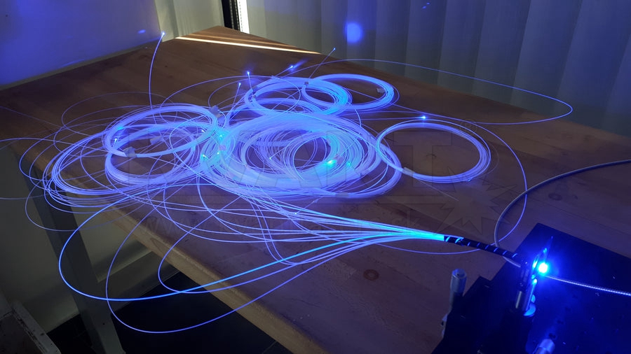 6W blue-green laser in luminous fiber (1)