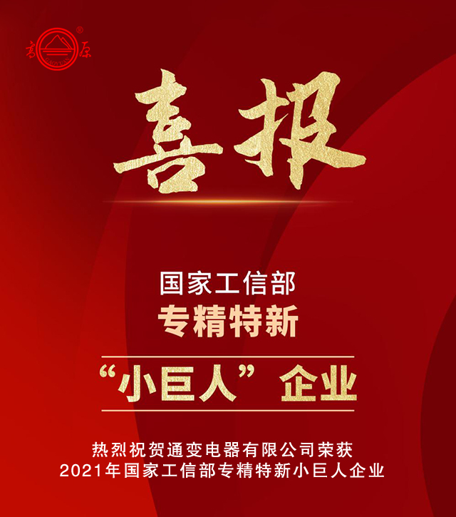 成功入選2021年國家工信部專精特新“小巨人”企業 成功入選2021年國家工信部專精特新“小巨人”企業