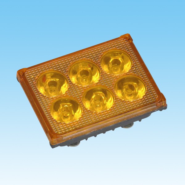 LED黃色六珠方燈