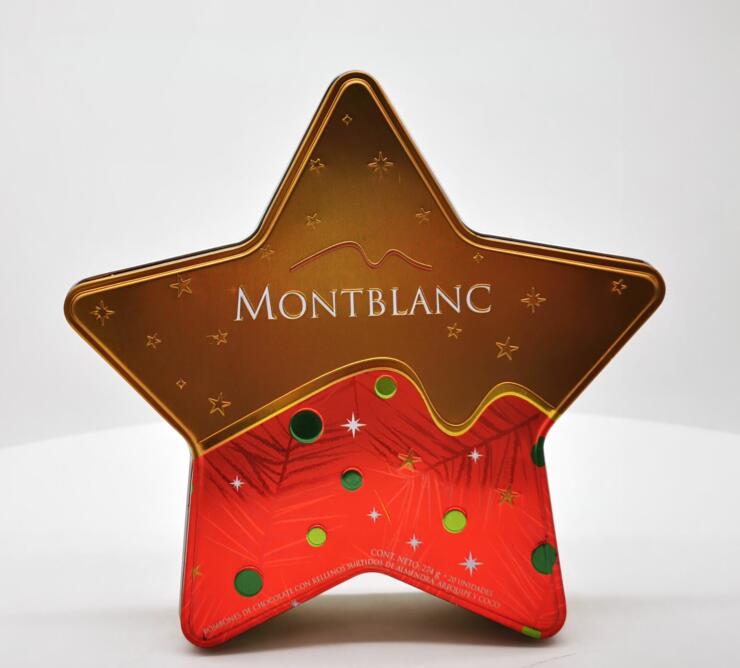 ML- 2176  Customized Christmas Star shape?tin box for chocolate/candy/biscuit