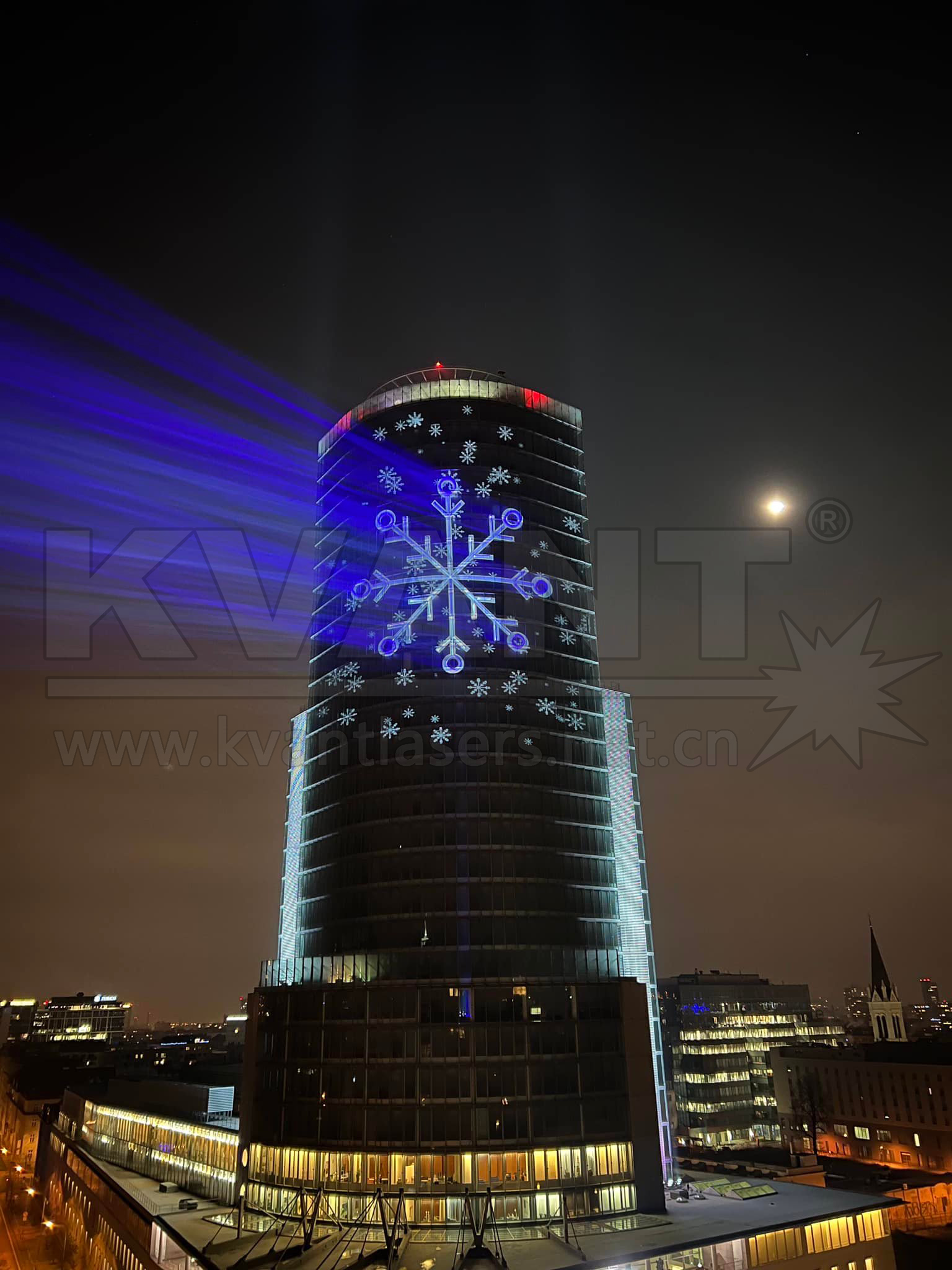 2021年斯洛伐克國家銀行圣誕節激光投影