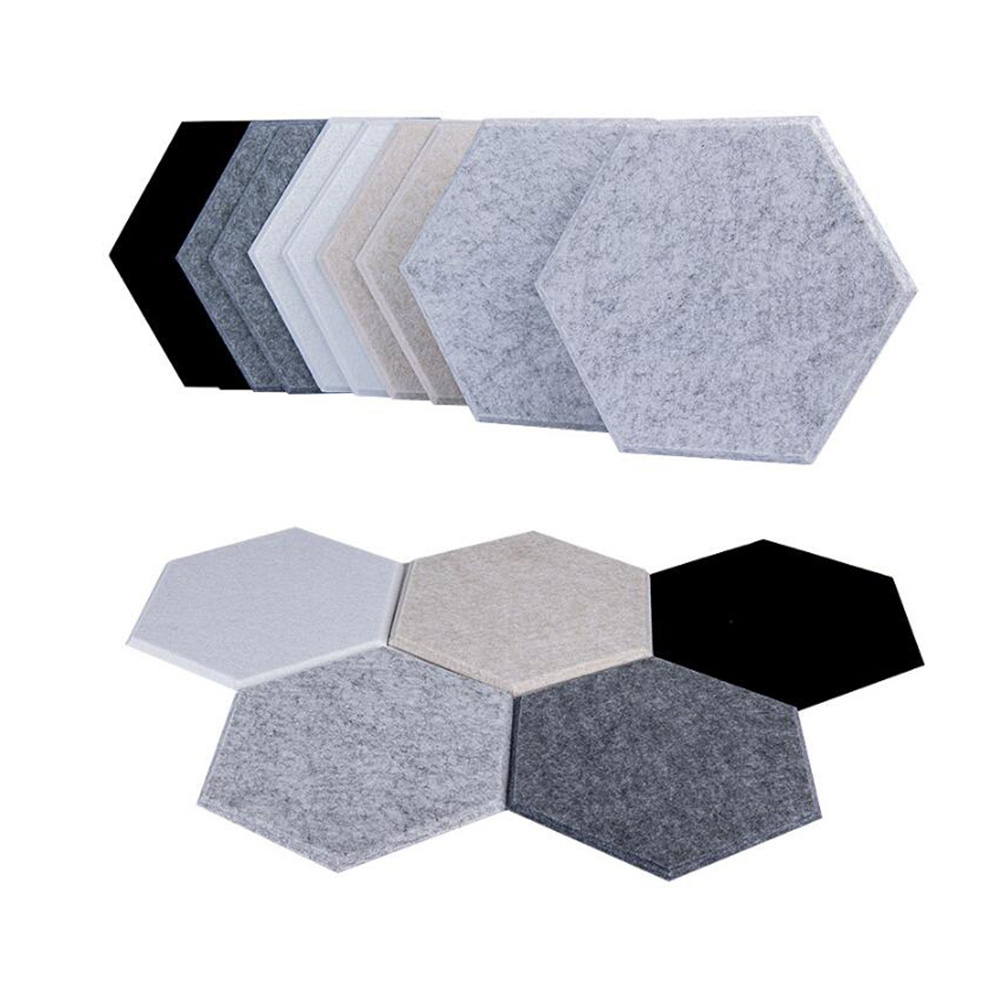 hexagon polyester acoustic wall panel for wall decoration