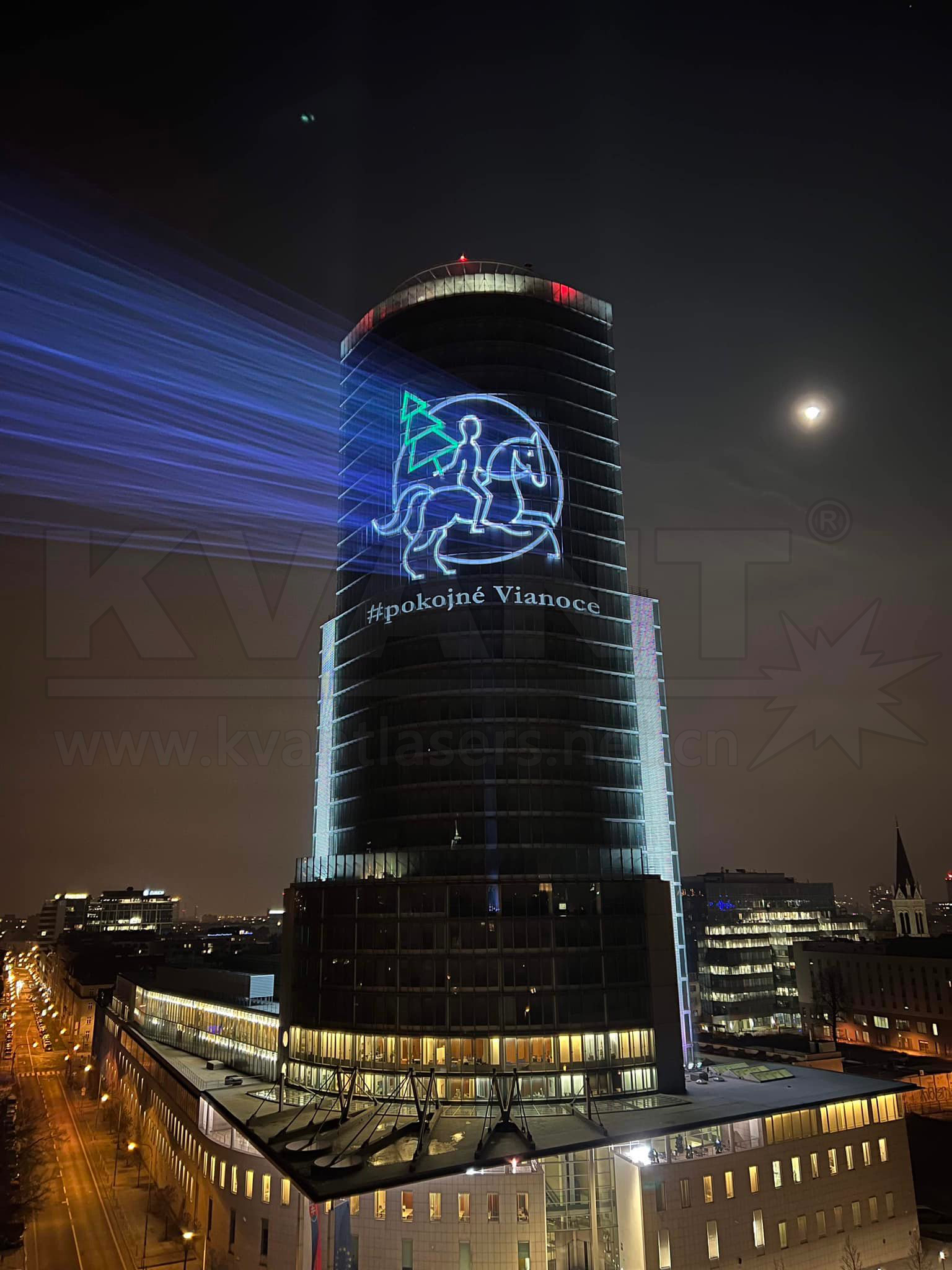 2021年斯洛伐克國家銀行圣誕節激光投影
