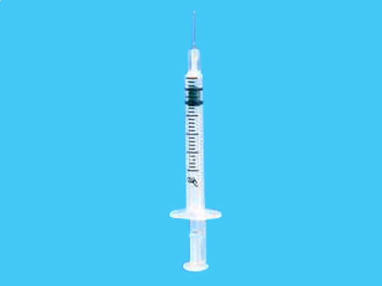 Single use sterile self-destructing syringe with needle