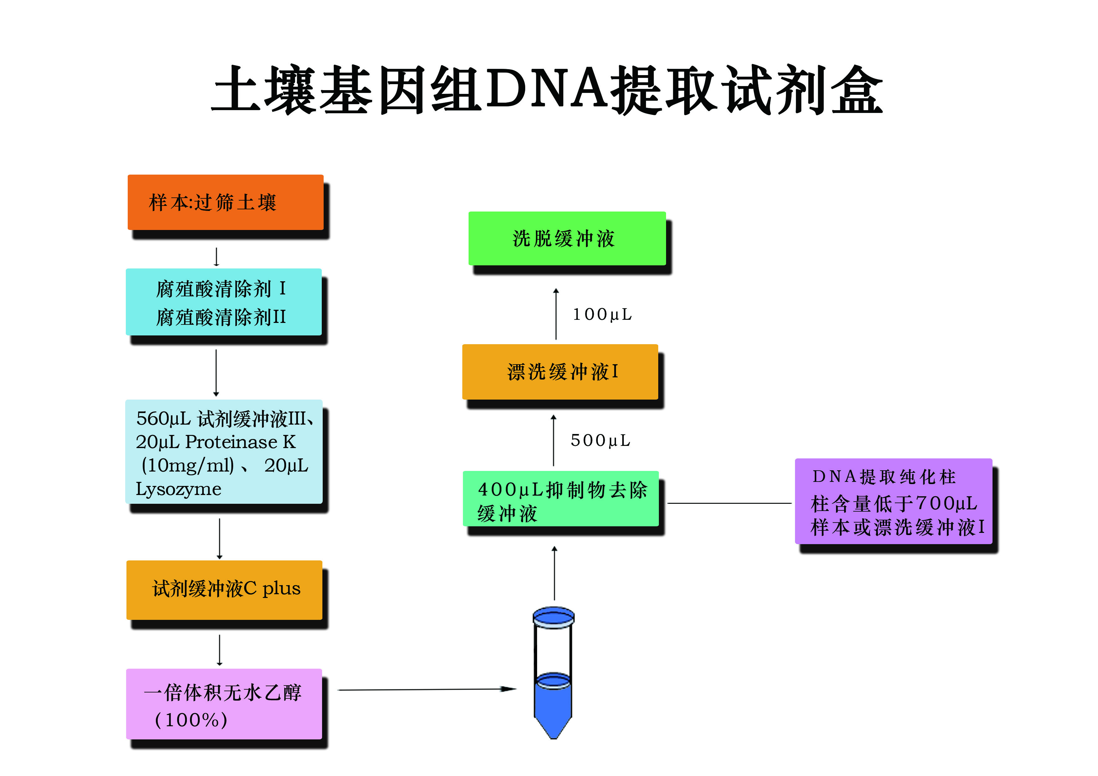 土壤基因組DNA提取試劑盒流程圖