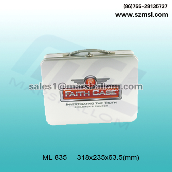 ML-835 Rectangular lunch tin box with handle