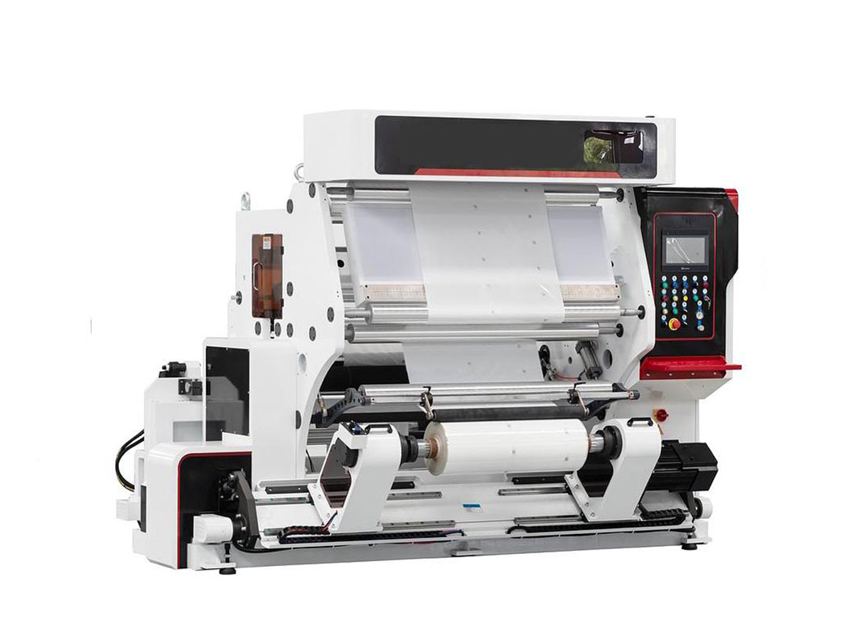 HS-012 The high-speed inspection code spraying rewinder is based on the inspection of transparent film, printed film, aluminum foil and other coiled materials