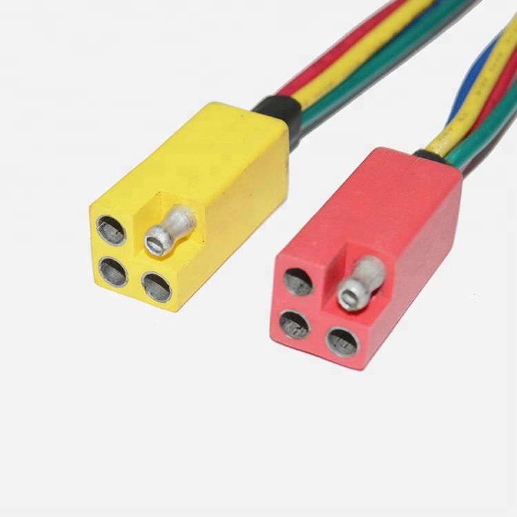 Over mold 4毫米 bullet connector 4 针防水拖车电线 