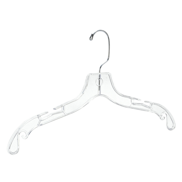 crystal plastic dress hanger with swivel hook and nonslip slots5400b-2