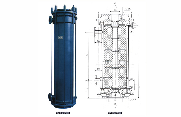 YKA型圓塊孔式石墨換熱器