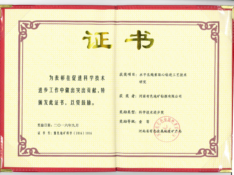 科技進步一等獎