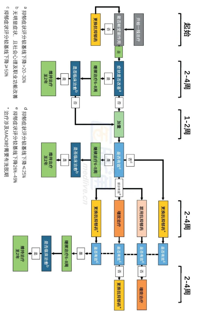 基础：抗抑郁药治疗简明流程图 | 专家视角