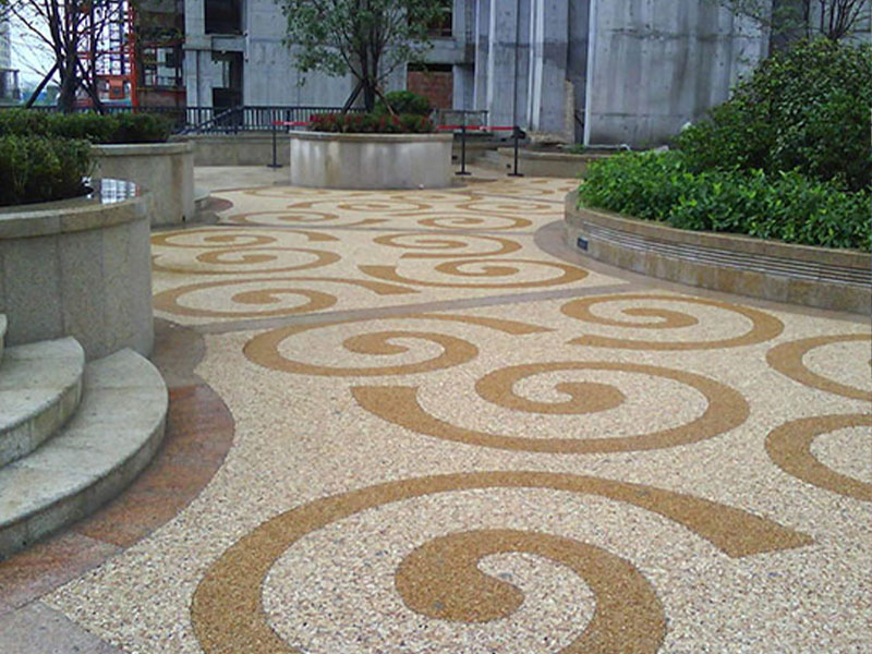 彩色透水混泥土路面