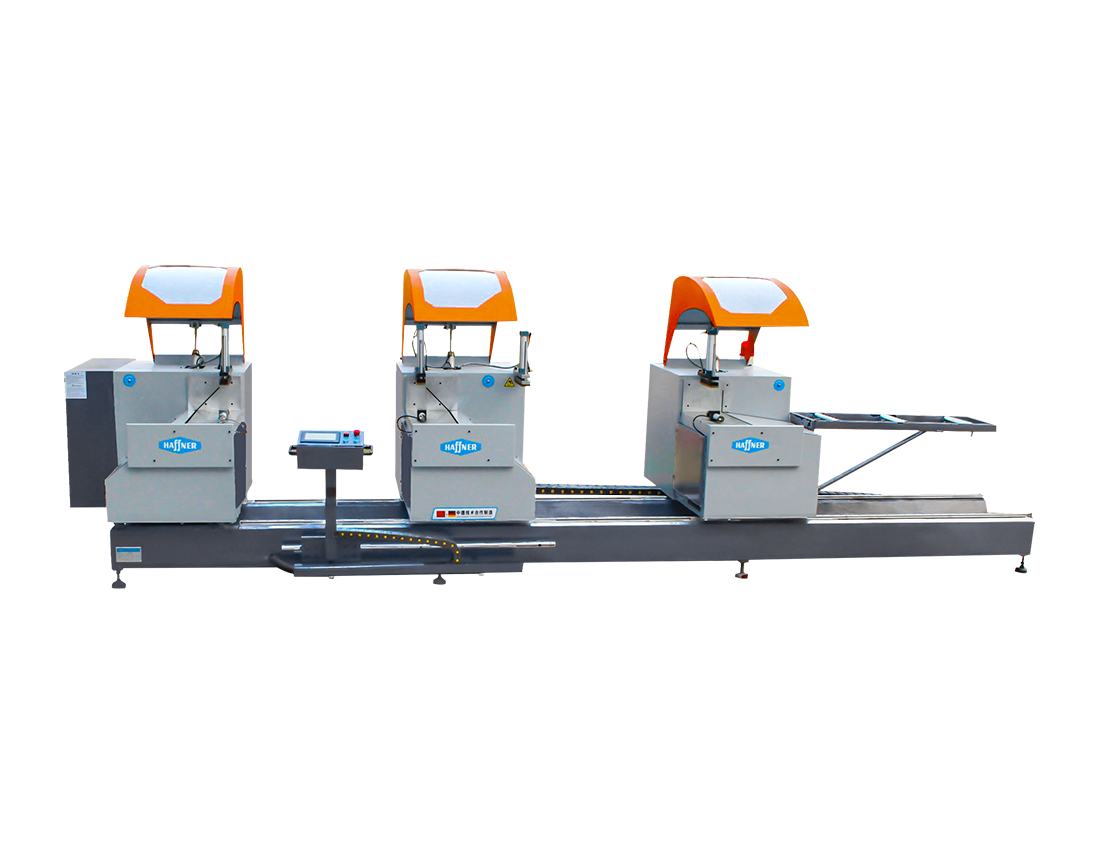 High Precision CNC Triple Head Cutting Saw In Professional 45 And 90 Degree