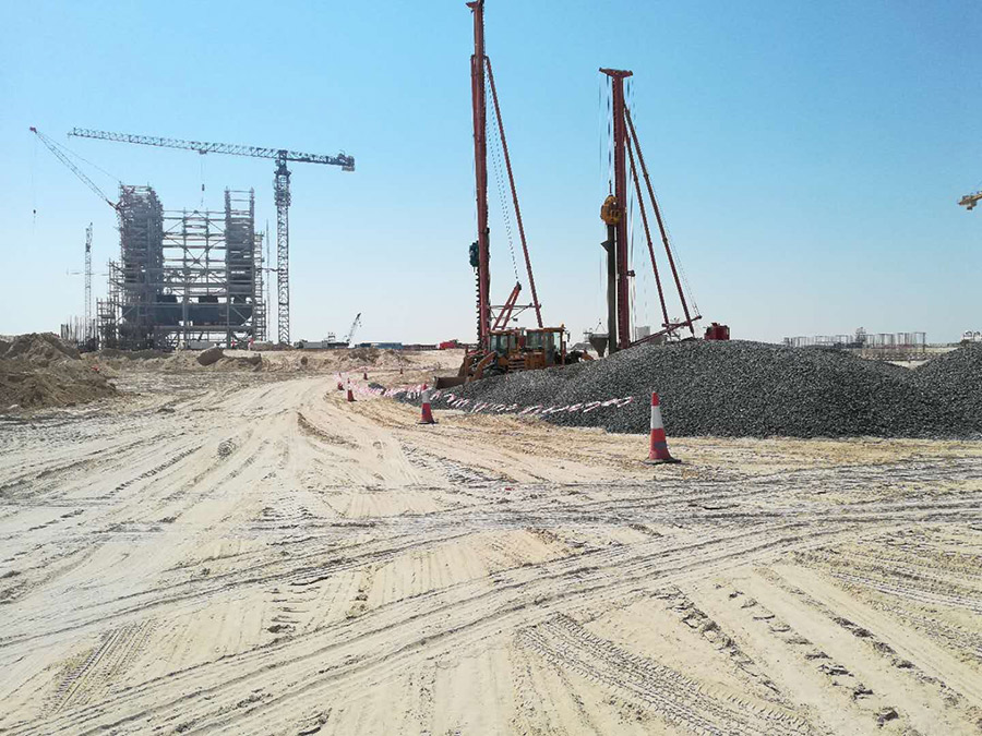 迪拜哈斯彦清洁燃煤电站灰场地基处理强夯工程
