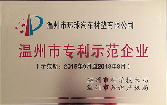 Wenzhou patent demonstration enterprises