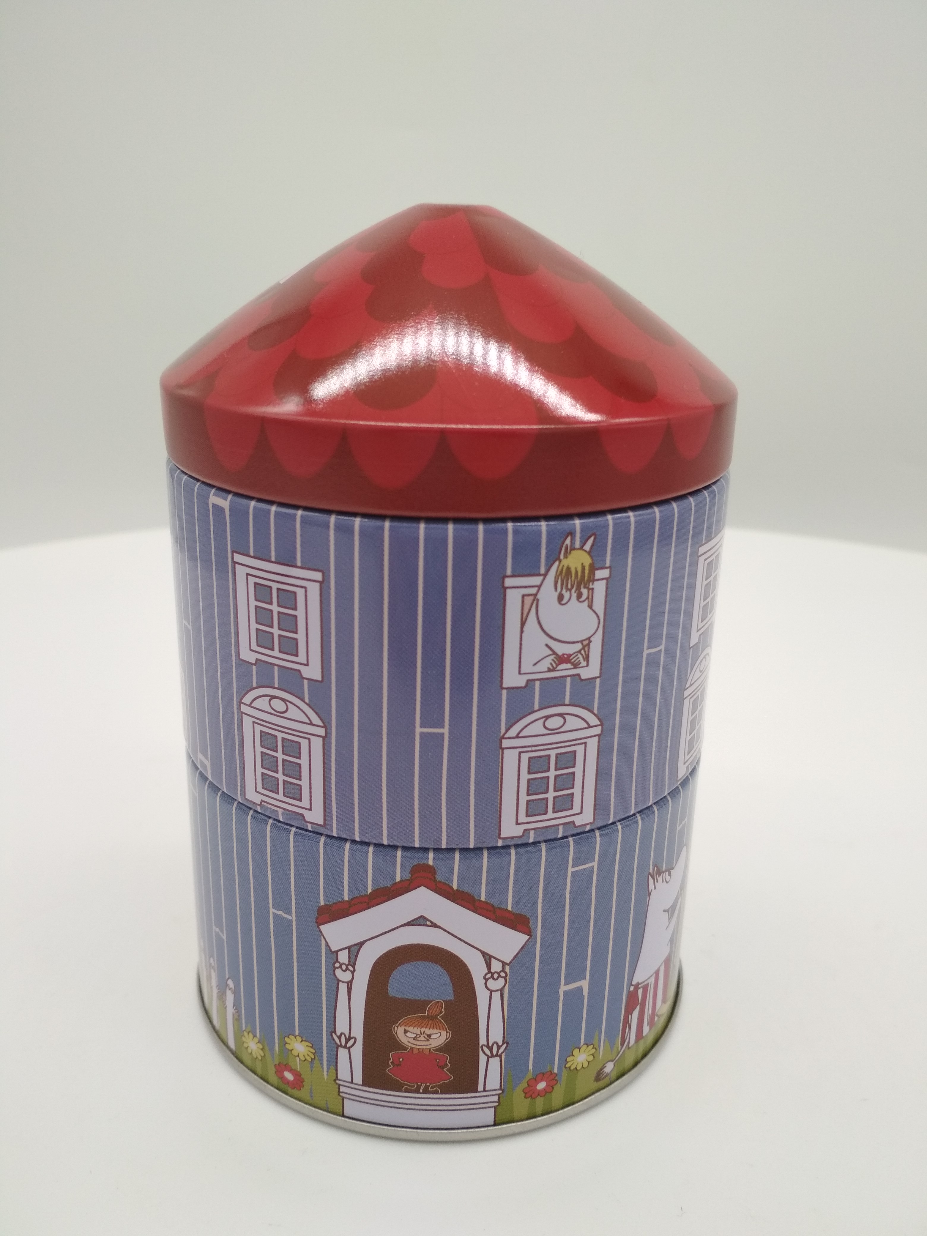 ML- 731C  Customized Two-Layer?round toy gift tin box for kids