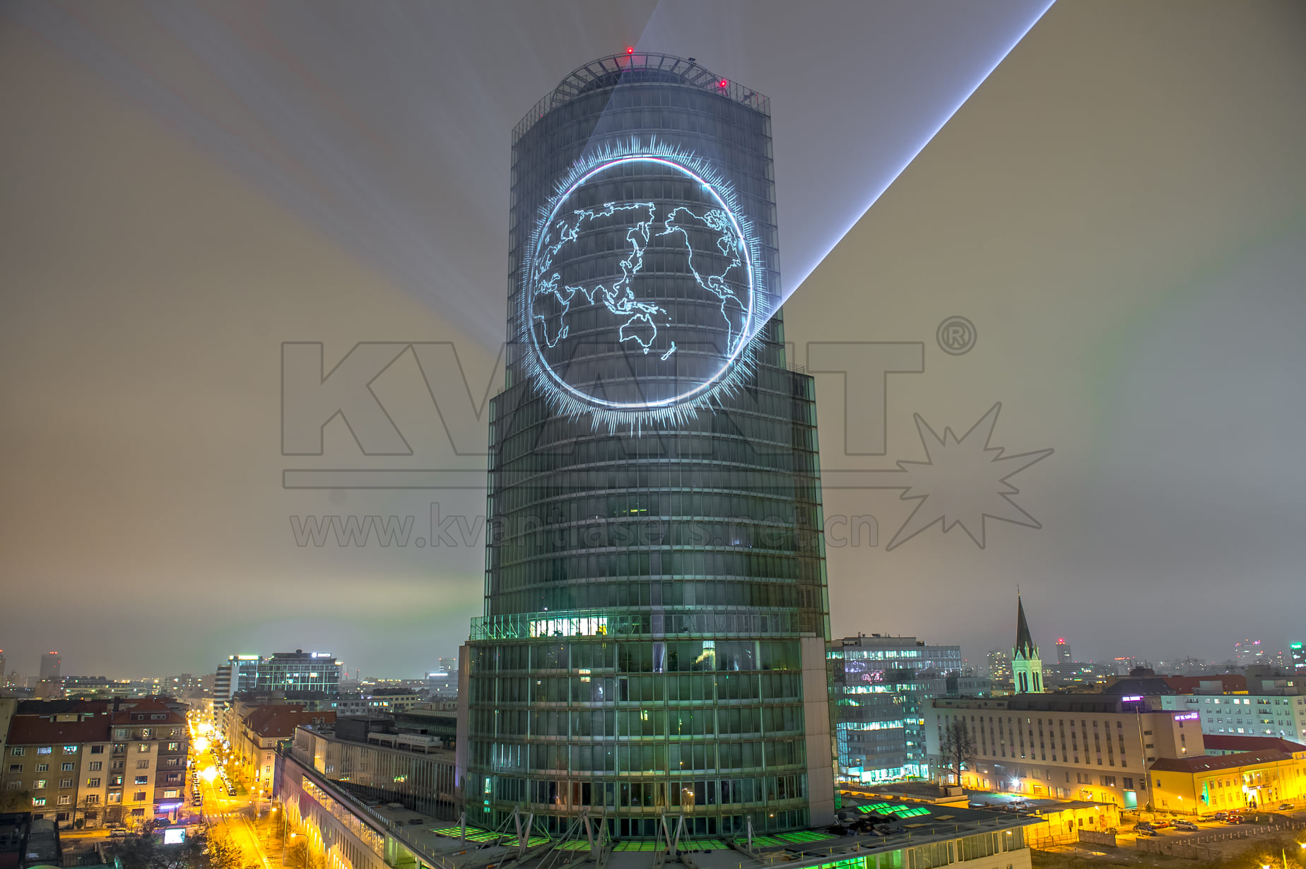 2020年斯洛伐克國家銀行:白色之夜激光投影項目 2020年斯洛伐克國家銀行:白色之夜激光投影項目