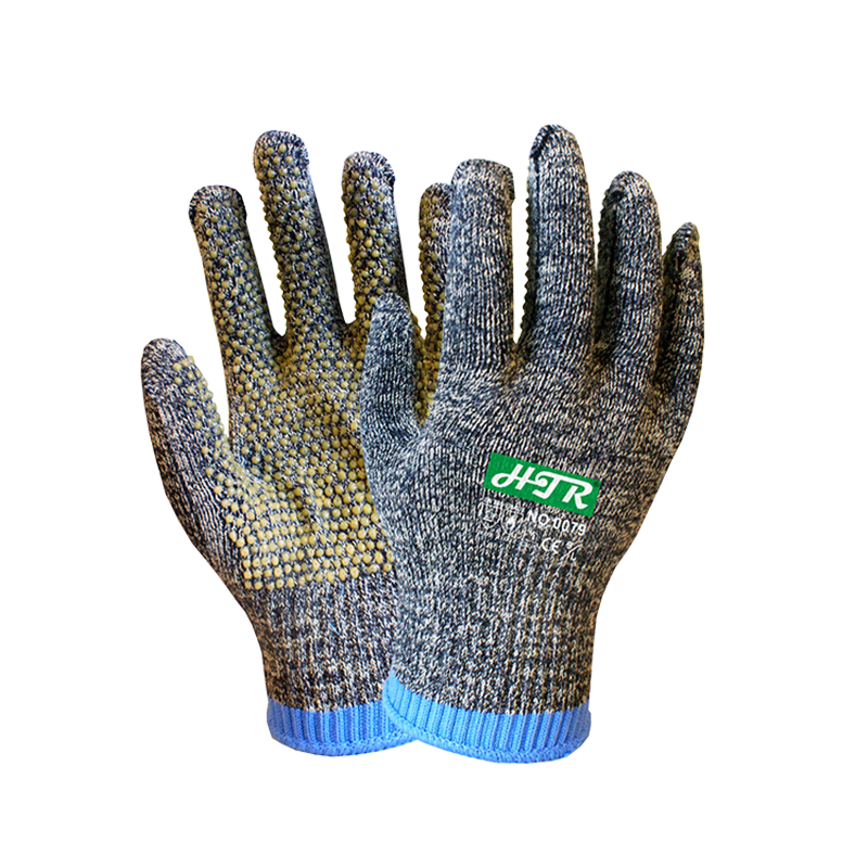Camouflage anti-cut gloves with PVC dots