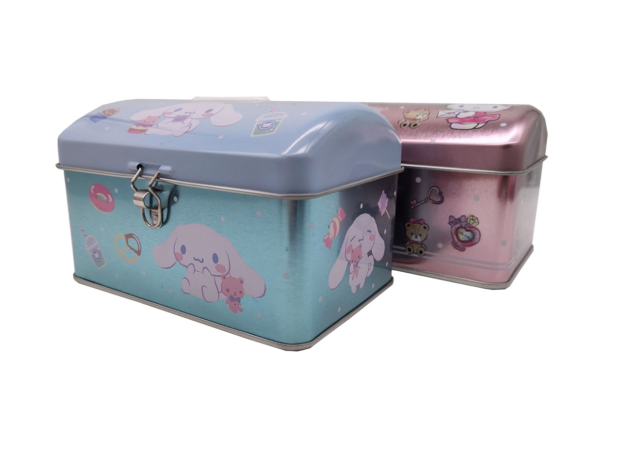 ML-751  Factory wholesale coin bank/toy tin box for kids Rectangular metal ?box with lock
