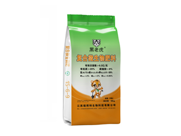 黑老虎30%复合微生物肥料 40KG含氯(中氯) 15-6-9