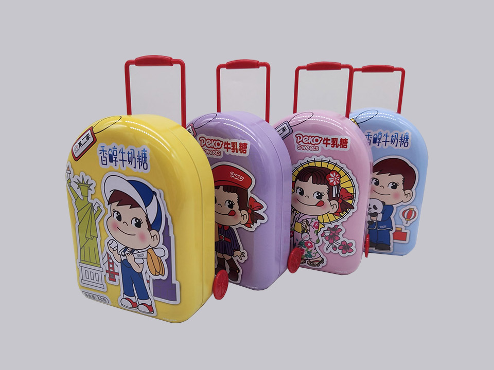 ML- 3299 ?Customized cute irregular trolley case toy gift tin box wholesale for kids 