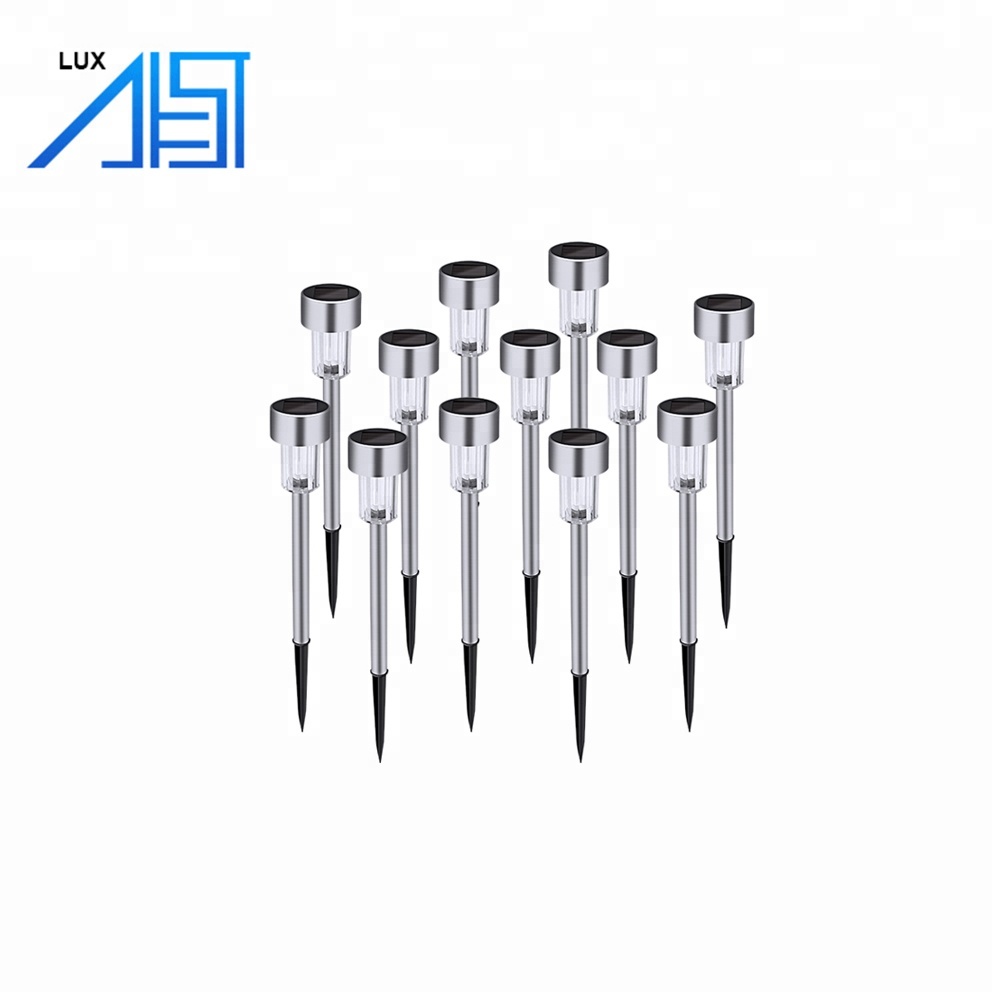China Supplier Product Outdoor Stainless Steel Stick Pathway Lawn Decorative Landscape Lamp Led Solar Power Garden Light