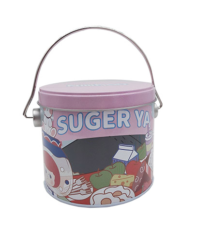ML-509A Customized? Round metal tins wholesale? for candy/cookie/chocolate with handle