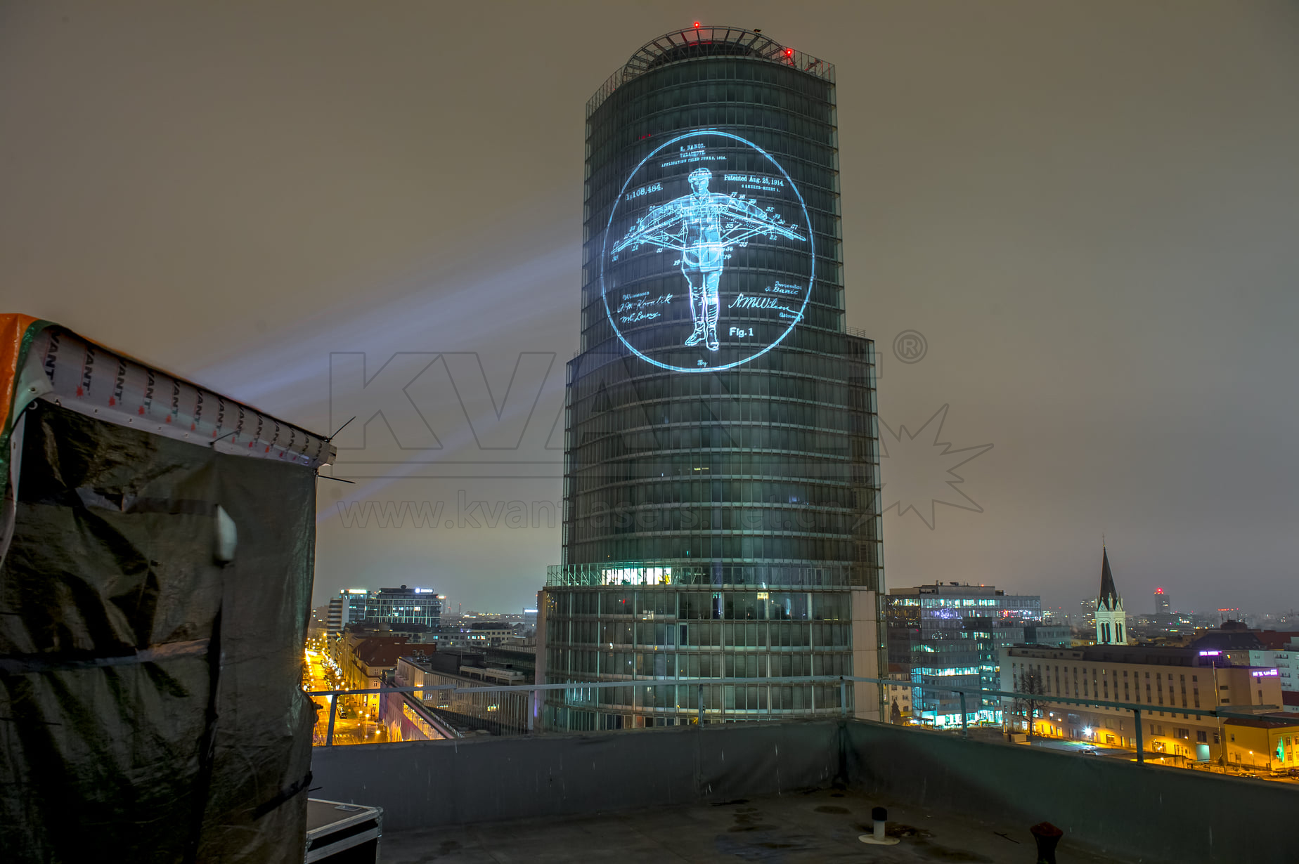 2020年斯洛伐克國家銀行：白色之夜激光投影項目