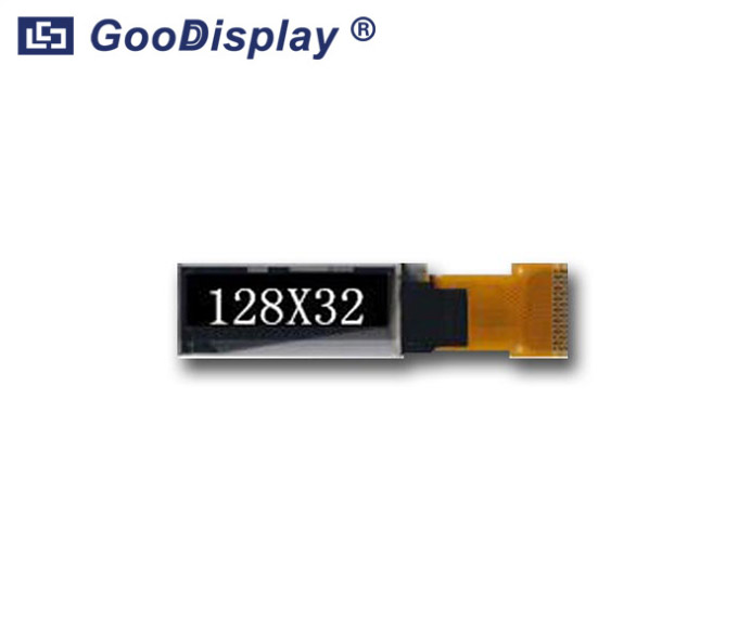  0.91寸OLED顯示屏,128x32黑底藍字顯示屏,GDO0091B