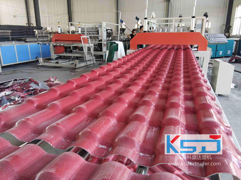 ASA-PVC roofing tile production line
