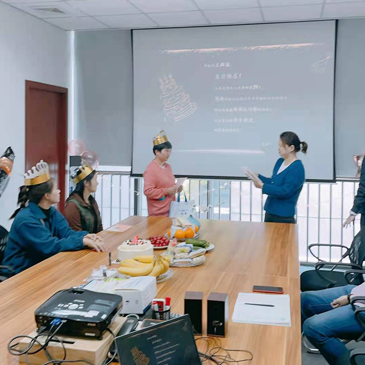 Employee birthday party in April