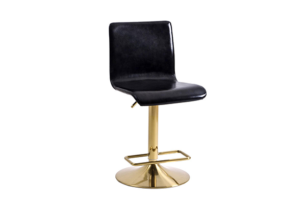 Brass swivel bar stool chair with foot rest 1580k-1 g
