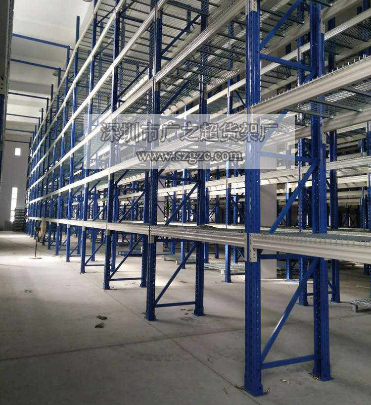 深圳貨架廠家: 網格層板橫樑式貨架